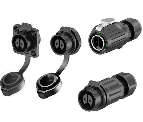 Купить 2-контактный водонепроницаемый силовой разъем серии LP IP68 PA66 20A 500V Производство в сети