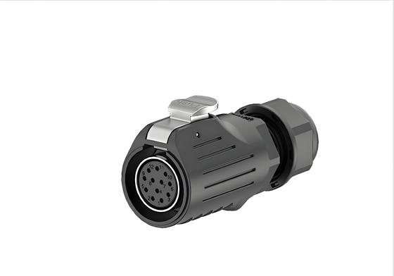Купить LP20 12-Pin 5A Signal Flange Mount Waterproof Connector - Metal Shell, Plastic Interface, Solder Terminals Производство в сети