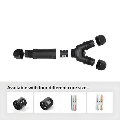 Купить M25T Port 2Pin Waterproof Connector 1 in 2 out Feed Through Splitter Производство в сети