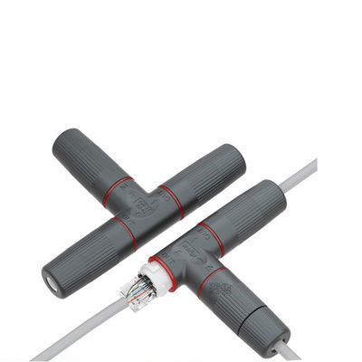 RJ45 T-образный водонепроницаемый сигнальный разъем IP67 с напряжением 125 В и скоростью передачи 1000 МГц для связи 5G