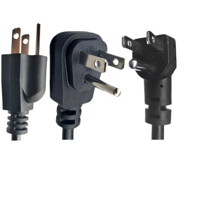 UL Standard Black Power Plug Power Cord Connection Диаметр булавки 4,8 мм